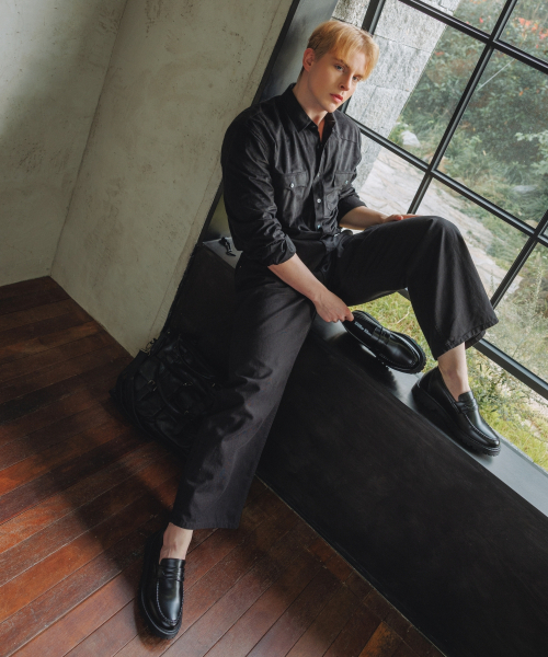 DIFFERSHOE(ディファーシュー)の「ベーシックローファー6CMブラック(ローファー・メンズ・ブラック・25cm/26cm/27cm/28cm)」の2枚目の写真