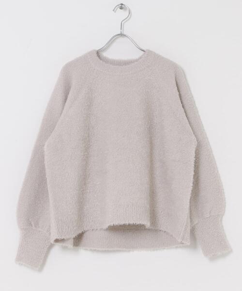 ITEMS URBANRESEARCH（アイテムズ アーバンリサーチ）の「ボリュームスリーブラグランニット（ニット/セーター・レディース・ネイビー/グレー系その他/ミント・FREE）」の10枚目の写真