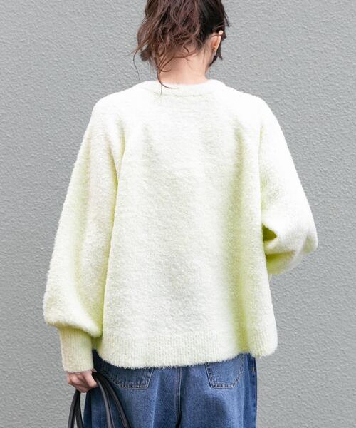 ITEMS URBANRESEARCH（アイテムズ アーバンリサーチ）の「ボリュームスリーブラグランニット（ニット/セーター・レディース・ネイビー/グレー系その他/ミント・FREE）」の14枚目の写真