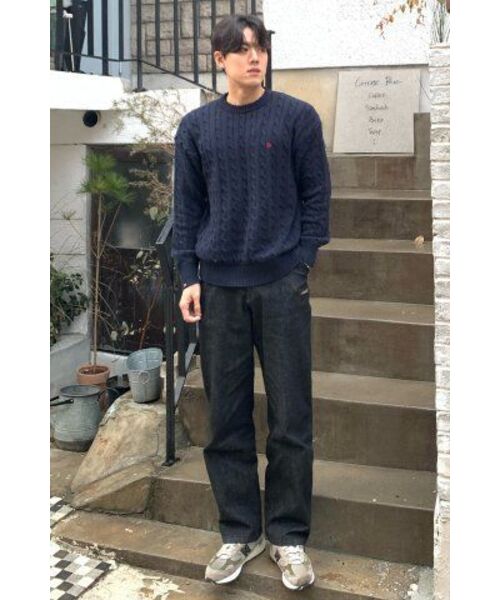 LENGAGEMENT（ランガージュマン）の「クラシックコットンラウンドネックケーブルニット[ネイビー]（ニット/セーター・レディース・その他・MEDIUM/X-LARGE）」の19枚目の写真