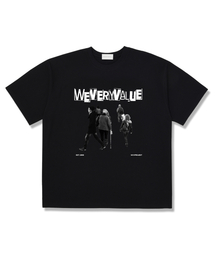 WEVERYVALUE（ウィベリべリュー）の「Bizdaily Overfit Short Sleeve T-Shirt Black（Tシャツ/カットソー）」