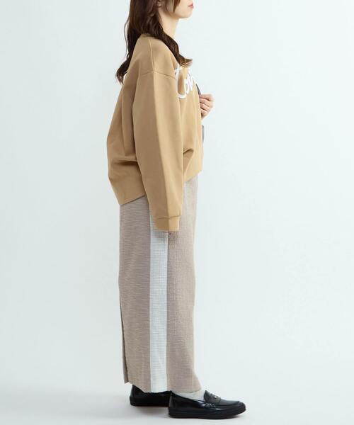 CONVERSE TOKYO(コンバーストウキョウ)の「SIDE LINE GLITTER TWEED SKIRT(スカート・レディース・ベージュ/ネイビー・FREE)」の8枚目の写真