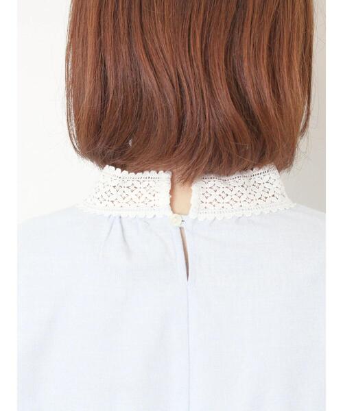 Samansa Mos2（サマンサ モスモス）の「【保温加工】襟レースブラウス（シャツ/ブラウス・レディース・チャコールグレー/ベージュ/オフホワイト/サックスブルー・F）」の21枚目の写真