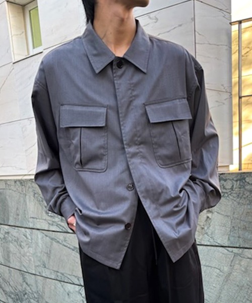 MAISON CLUB(メゾンクラブ)の「【MAISON CLUB】3rd Type Fatigue Shirt Jacket(その他アウター・メンズ・ブラック/グレー/ベージュ・L/M)」の3枚目の写真