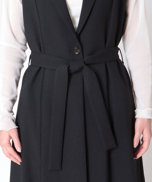 Jines（ジネス）の「スリットデザインロングジレ（その他アウター・レディース・ブラック・38）」の10枚目の写真