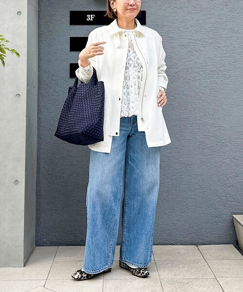 NOLLEY’S Sophi（ノーリーズソフィ）の「《セットアップ対応》ウォッシャブルストレッチレースペプラムプルオーバー（シャツ/ブラウス・レディース・ブラック/ホワイト・38）」の16枚目の写真