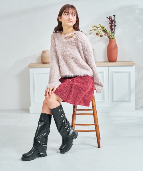MISCH MASCH(ミッシュマッシュ)の「一部店舗限定 2wayカーバードエンジニアブーツ(ブーツ・レディース・ブラック・M/L)」の18枚目の写真
