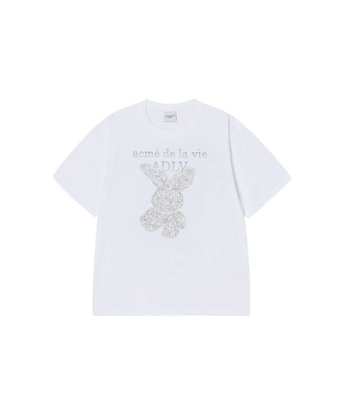 acme de la vie(アクメドラビ)の「GARDEN FUZZY RABBIT SHORT SLEEVE T-SHIRT (2COLOR)(Tシャツ/カットソー・メンズ・ホワイト/ブラック・0/1/2)」の4枚目の写真