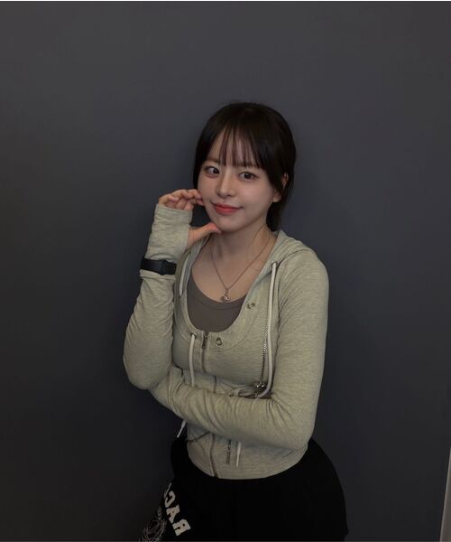 PLEASENOFOLLOW(プリーズノーフォロー)の「Glen Deep U-neck Hoodie (Oatmeal)(パーカー・レディース・その他・FREE)」の8枚目の写真