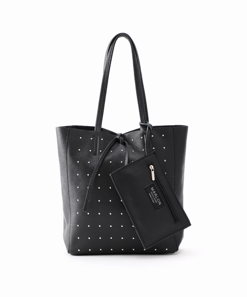 MARLON FIRENZE（マーロンフィレンツェ）の「別注【MARLON FIRENZE/マルロン】SHOPPER MEDIUM STUDS：バッグ（トートバッグ・レディース・ブラック・FREE）」の7枚目の写真
