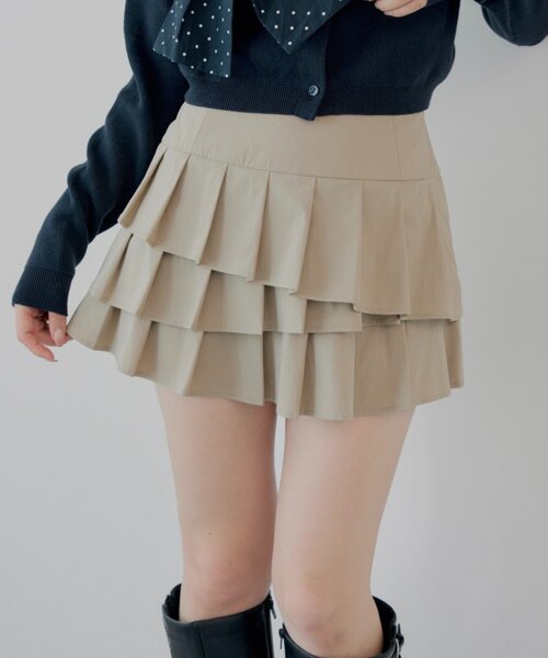 レイヤードプリーツミニスカート（スカート）｜Chico（チコ）の