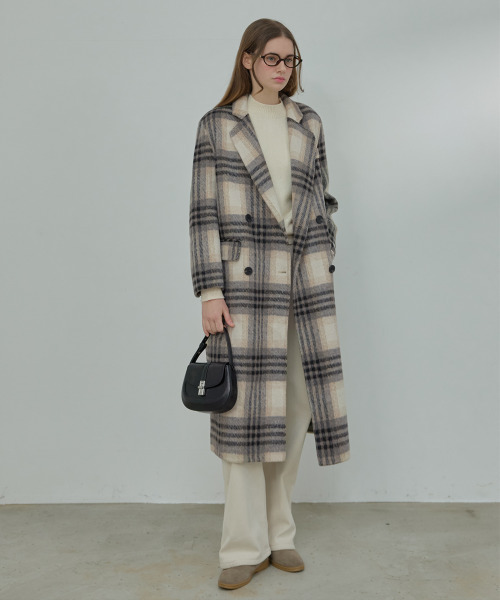 SLOWLOLLI（スローローリ）の「An check handmade coat - Check（ダッフルコート・レディース・チェック・FREE）」の2枚目の写真