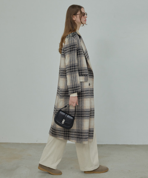 SLOWLOLLI（スローローリ）の「An check handmade coat - Check（ダッフルコート・レディース・チェック・FREE）」の3枚目の写真