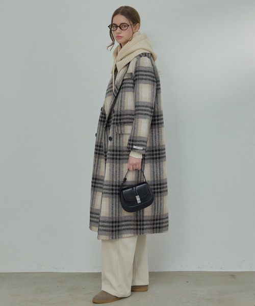 SLOWLOLLI（スローローリ）の「An check handmade coat - Check（ダッフルコート・レディース・チェック・FREE）」の5枚目の写真
