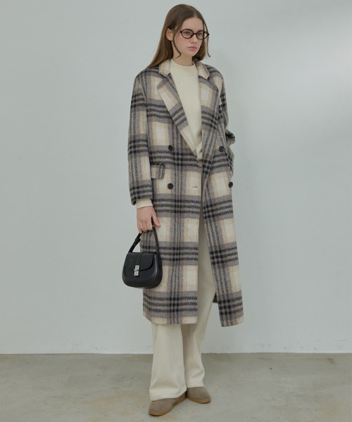 SLOWLOLLI（スローローリ）の「An check handmade coat - Check（ダッフルコート・レディース・チェック・FREE）」の7枚目の写真