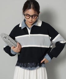 Arpege story（アルページュストーリー）の「レース切替ラガーニット（ニット/セーター）」