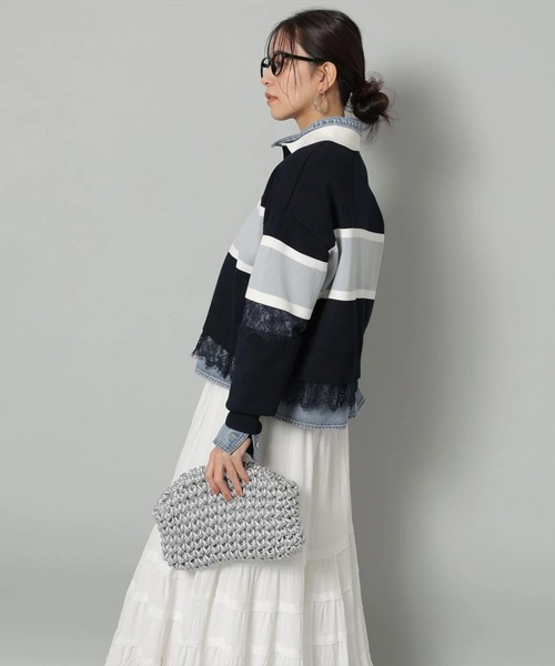 レース切替ラガーニット（ニット/セーター）｜Arpege story