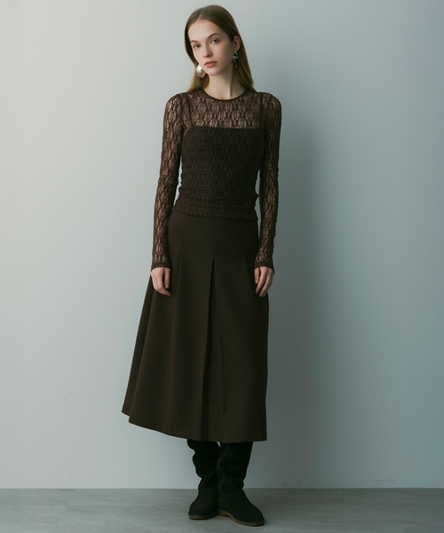 SERENO(セレーノ)の「フレアセンタープリーツスカート(スカート・レディース・ブラウン・M/S/L)」の9枚目の写真