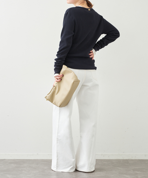 Deuxieme Classe（ドゥーズィエムクラス）の「*WOOLY WAFFLE プルオーバー（Tシャツ/カットソー・レディース・ネイビー/ホワイト/ライトグレー・FREE）」の17枚目の写真