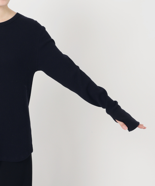 Deuxieme Classe（ドゥーズィエムクラス）の「*WOOLY WAFFLE プルオーバー（Tシャツ/カットソー・レディース・ネイビー/ホワイト/ライトグレー・FREE）」の12枚目の写真