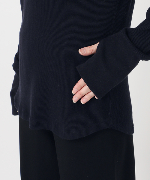 Deuxieme Classe（ドゥーズィエムクラス）の「*WOOLY WAFFLE プルオーバー（Tシャツ/カットソー・レディース・ネイビー/ホワイト/ライトグレー・FREE）」の10枚目の写真