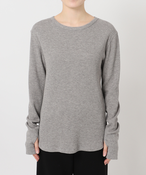 Deuxieme Classe（ドゥーズィエムクラス）の「*WOOLY WAFFLE プルオーバー（Tシャツ/カットソー・レディース・ネイビー/ホワイト/ライトグレー・FREE）」の7枚目の写真