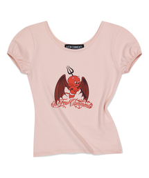 A FEW COMMENTS（アフューコメンツ）の「Baby satan tee pink（Tシャツ/カットソー）」