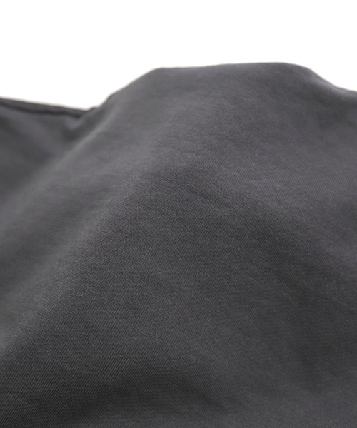 prit（プリット）の「[prit] サイロプレミアム天竺×ブロード切替 5分袖ビッグスリーブＴシャツ（Tシャツ/カットソー・レディース・オフホワイト/ブルー/ダークオリーブ/ブラック・FREE）」の7枚目の写真