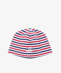 agnes b. | ベビー ”b.”ロゴ 刺繍 トリコロールボーダー コットン ハット(ハット)