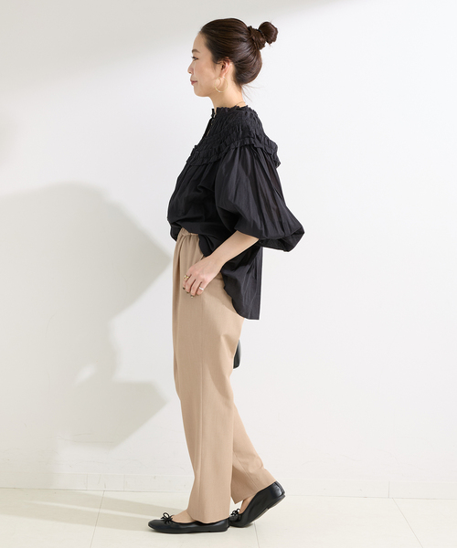 B.C STOCK(ベーセーストック)の「ウォッシャブル / テーパードパンツ(スラックス・レディース・グレー/ベージュ/イエロー/ブラック・FREE)」の18枚目の写真