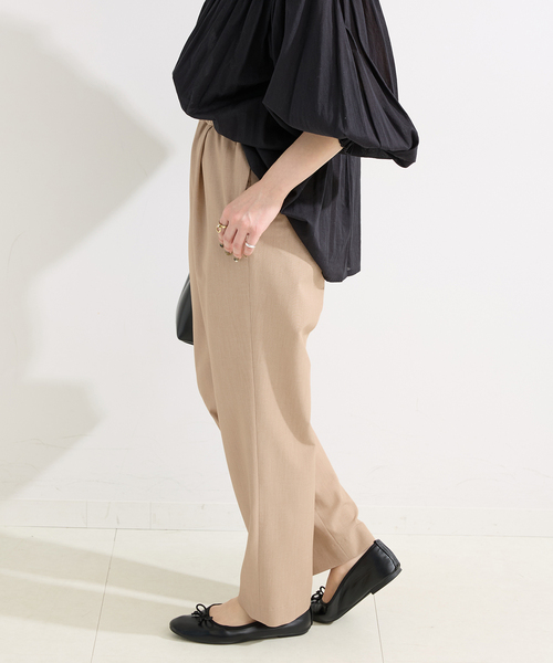 B.C STOCK(ベーセーストック)の「ウォッシャブル / テーパードパンツ(スラックス・レディース・グレー/ベージュ/イエロー/ブラック・FREE)」の21枚目の写真