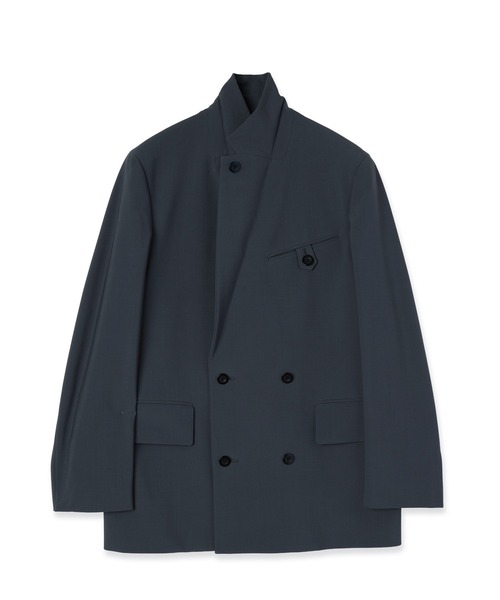 CULLNI（クルニ）の「Wool Dry Stretch Cloth Button-Tab Pocket Tailored Jacket（テーラードジャケット・メンズ・ブラック/ブルーグレー・0/1/2）」の5枚目の写真