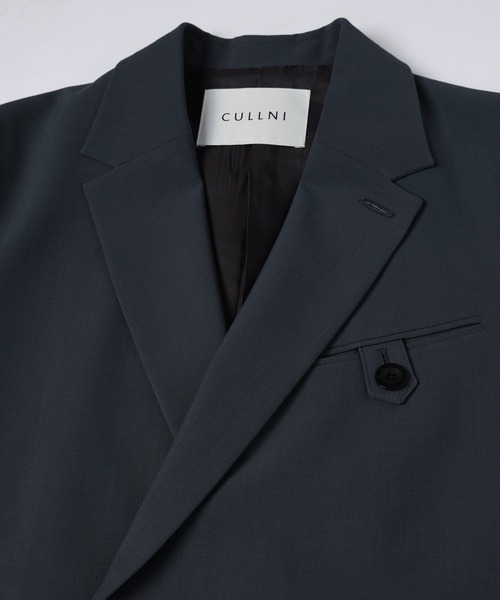 CULLNI（クルニ）の「Wool Dry Stretch Cloth Button-Tab Pocket Tailored Jacket（テーラードジャケット・メンズ・ブラック/ブルーグレー・0/1/2）」の7枚目の写真