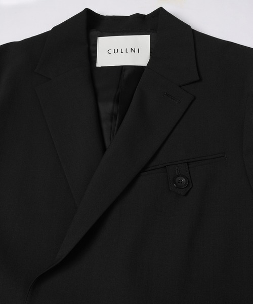 CULLNI（クルニ）の「Wool Dry Stretch Cloth Button-Tab Pocket Tailored Jacket（テーラードジャケット・メンズ・ブラック/ブルーグレー・0/1/2）」の14枚目の写真