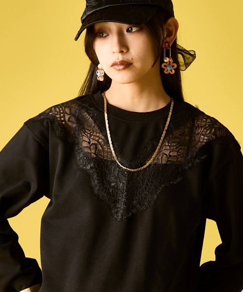 GEVS.（ジェイヴィス）の「レース切替プルオーバー＜大きいサイズ有＞GEVS.（Tシャツ/カットソー・レディース・ライトブルー/ブラック・M/L/LL/3L/4L/5L）」の18枚目の写真