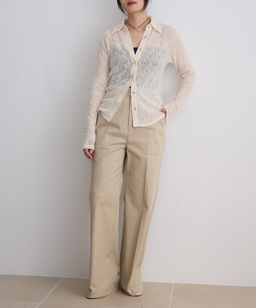 IENA LA BOUCLE(イエナラブークル)の「IENA LA BOUCLE チノスラックス(スラックス・レディース・ナチュラル/ブラック・34/40/38/36)」の10枚目の写真