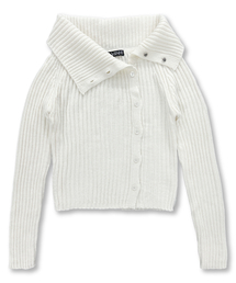 DAMISH（ダミシュ）の「ハイネックサイドボタンカーディガン_アイボリー（カーディガン/ボレロ）」