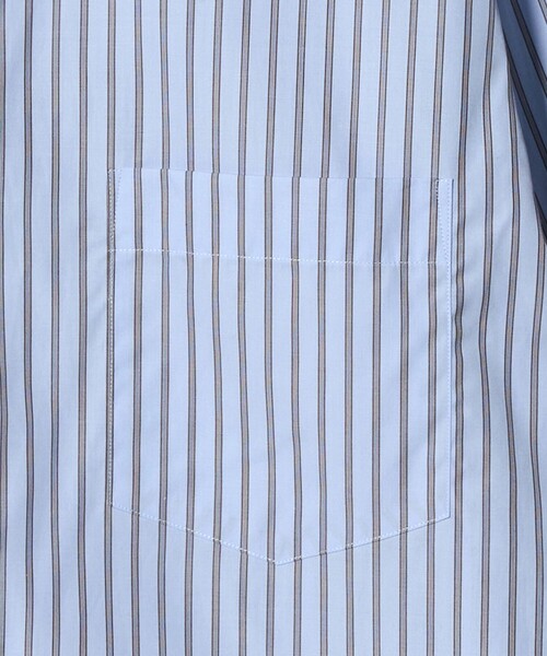 6（ロク）の「＜6(ROKU)＞コットン ストライプ シャツ（シャツ/ブラウス・レディース・ベージュ/コバルトブルー・FREE）」の10枚目の写真