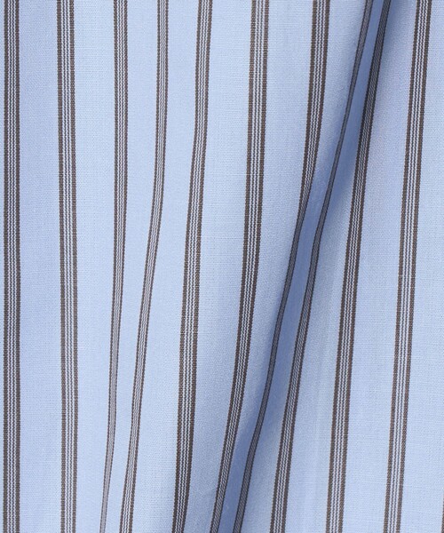 6（ロク）の「＜6(ROKU)＞コットン ストライプ シャツ（シャツ/ブラウス・レディース・ベージュ/コバルトブルー・FREE）」の8枚目の写真