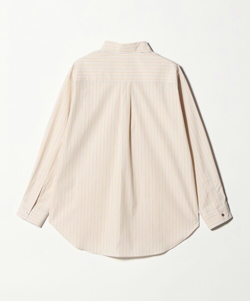 6（ロク）の「＜6(ROKU)＞コットン ストライプ シャツ（シャツ/ブラウス・レディース・ベージュ/コバルトブルー・FREE）」の7枚目の写真