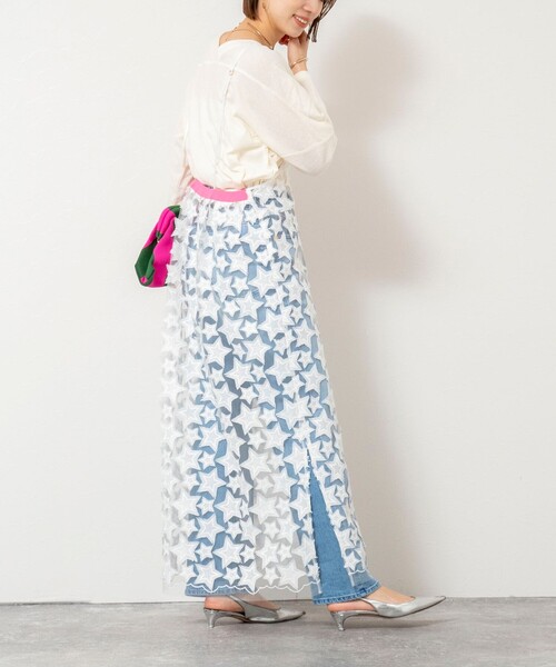 Rie Miller(リエミラー)の「45th limited editionウォッシャブルスターフリンジキャミワンピース(ワンピース・レディース・ブラック/ホワイト・38)」の1枚目の写真