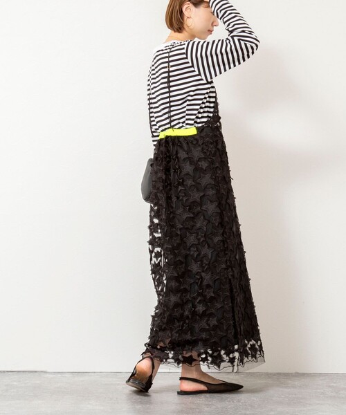 Rie Miller(リエミラー)の「45th limited editionウォッシャブルスターフリンジキャミワンピース(ワンピース・レディース・ブラック/ホワイト・38)」の3枚目の写真