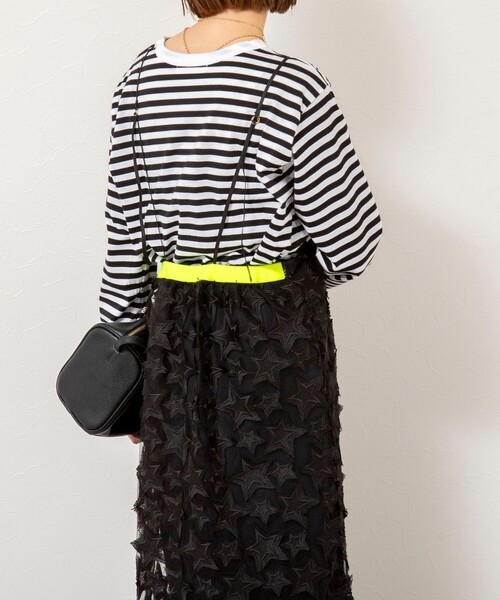 Rie Miller(リエミラー)の「45th limited editionウォッシャブルスターフリンジキャミワンピース(ワンピース・レディース・ブラック/ホワイト・38)」の7枚目の写真