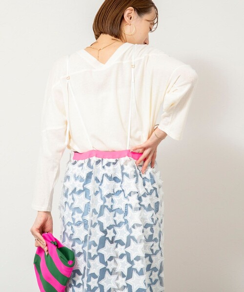 Rie Miller(リエミラー)の「45th limited editionウォッシャブルスターフリンジキャミワンピース(ワンピース・レディース・ブラック/ホワイト・38)」の15枚目の写真