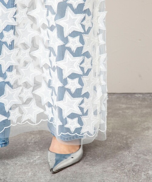 Rie Miller(リエミラー)の「45th limited editionウォッシャブルスターフリンジキャミワンピース(ワンピース・レディース・ブラック/ホワイト・38)」の19枚目の写真