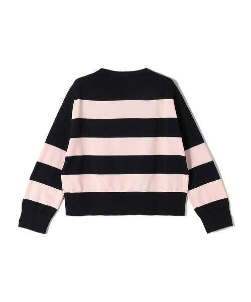SHIPS（シップス）の「SHIPS Primary Navy Label:ガス コットン ワイド ボーダー クルーネック（ニット/セーター・レディース・オフホワイト/ネイビー・ONE SIZE）」の8枚目の写真