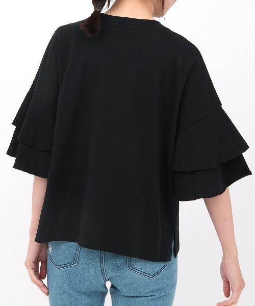 チチカカ(チチカカ)の「Orale! ラッフルスリーブTシャツ(Tシャツ/カットソー・レディース・グリーン/ホワイト/ブラック・FREE)」の12枚目の写真