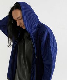 AKEPT（アケップト）の「PS07Xプリーツフード長袖集業【ネイビー】（パーカー）」