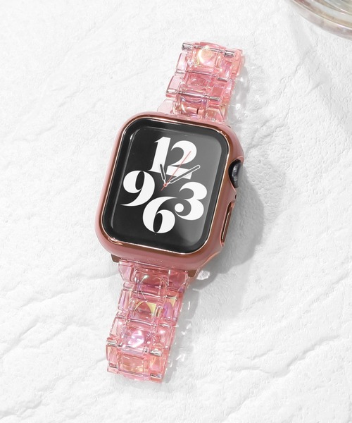 Urban Coral(アーバンコーラル)の「Apple Watch Band / アップルウォッチ スリムレジンバンド / Urban Coral(デジタル腕時計・レディース・クリア/ブラック/ホワイト/コーラルピンク・40mm)」の3枚目の写真