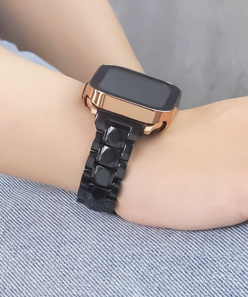 Urban Coral(アーバンコーラル)の「Apple Watch Band / アップルウォッチ スリムレジンバンド / Urban Coral(デジタル腕時計・レディース・クリア/ブラック/ホワイト/コーラルピンク・40mm)」の2枚目の写真